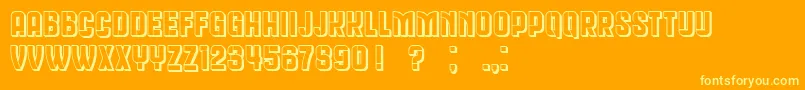 QueenDeaHollow Font – Yellow Fonts on Orange Background