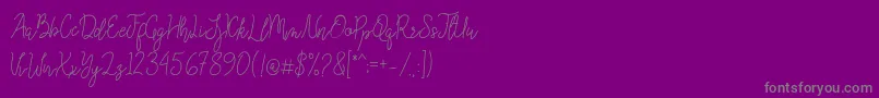 Weitere Informationen zur Queenesia-Schriftart Queenesia-Schriftart – Graue Schriften auf violettem Hintergrund