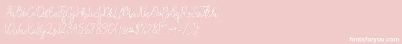 Queenesia Font – White Fonts on Pink Background