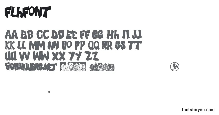 Schriftart FlhFont – Alphabet, Zahlen, spezielle Symbole
