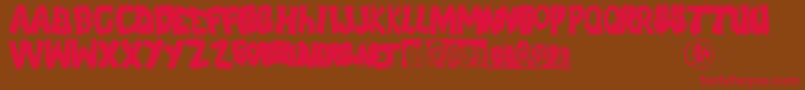 FlhFont Font – Red Fonts on Brown Background
