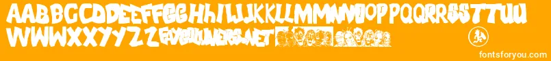 FlhFont Font – White Fonts on Orange Background