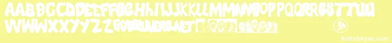 フォントFlhFont – 黄色い背景に白い文字