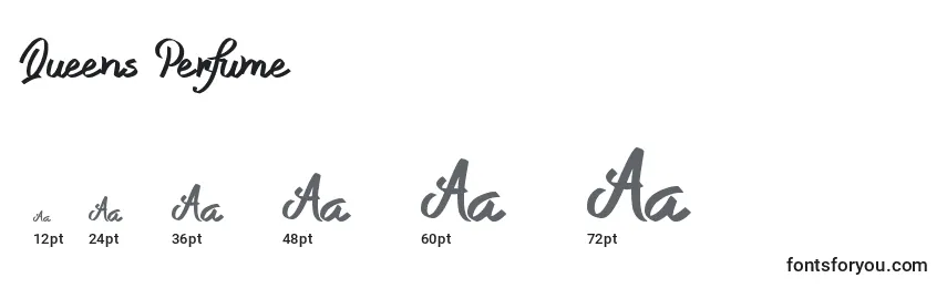 Queens Perfume Font Sizes