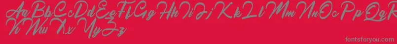 QueenslandFree Font – Gray Fonts on Red Background