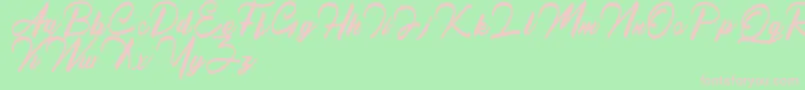 QueenslandFree Font – Pink Fonts on Green Background