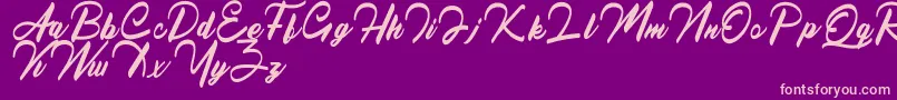 QueenslandFree-Schriftart – Rosa Schriften auf violettem Hintergrund