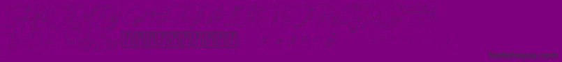 Queenstown Signature-fontti – mustat fontit violetilla taustalla