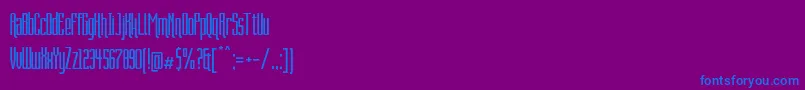 Queeny-fontti – siniset fontit violetilla taustalla