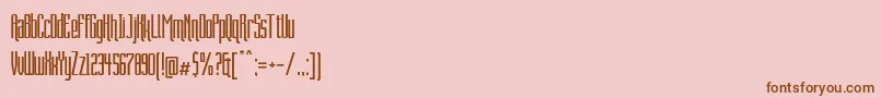 Queeny Font – Brown Fonts on Pink Background