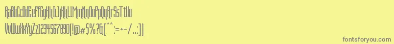 フォントQueeny – 黄色の背景に灰色の文字