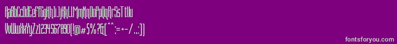 Fonte Queeny – fontes verdes em um fundo violeta