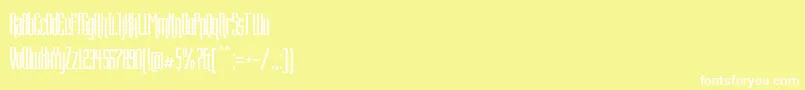 Queeny-fontti – valkoiset fontit keltaisella taustalla