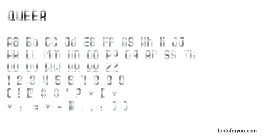 QUEER    (137755)-fontti – aakkoset, numerot, erikoismerkit