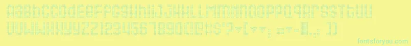 QUEER    Font – Green Fonts on Yellow Background