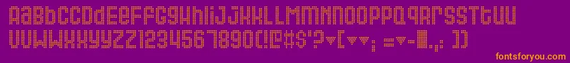 QUEER    Font – Orange Fonts on Purple Background