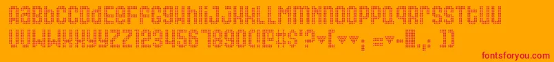 QUEER    Font – Red Fonts on Orange Background