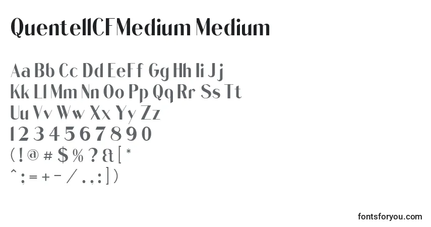 Czcionka QuentellCFMedium Medium – alfabet, cyfry, specjalne znaki