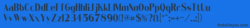 QuentellCFMedium Medium Font – Black Fonts on Blue Background