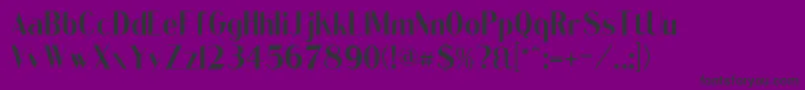 QuentellCFMedium Medium-fontti – mustat fontit violetilla taustalla