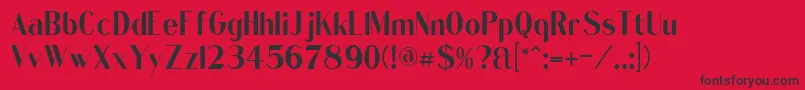 QuentellCFMedium Medium Font – Black Fonts on Red Background