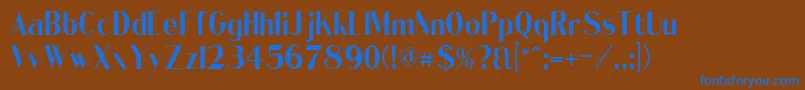 フォントQuentellCFMedium Medium – 茶色の背景に青い文字