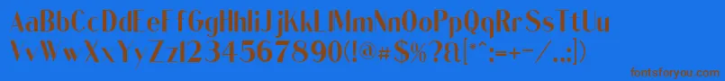 QuentellCFMedium Medium Font – Brown Fonts on Blue Background