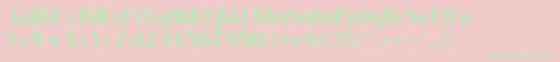 QuentellCFMedium Medium Font – Green Fonts on Pink Background