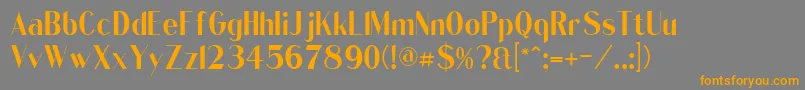 QuentellCFMedium Medium Font – Orange Fonts on Gray Background