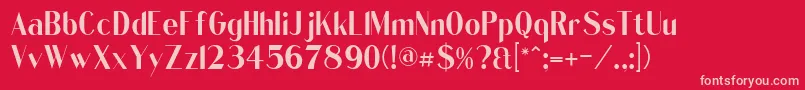 QuentellCFMedium Medium Font – Pink Fonts on Red Background