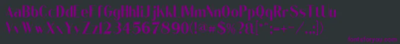 Шрифт QuentellCFMedium Medium – фиолетовые шрифты на чёрном фоне