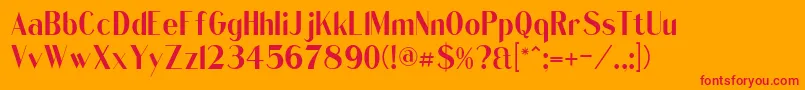 QuentellCFMedium Medium Font – Red Fonts on Orange Background