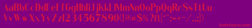 QuentellCFMedium Medium Font – Red Fonts on Purple Background