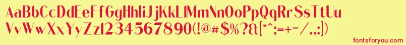 QuentellCFMedium Medium Font – Red Fonts on Yellow Background