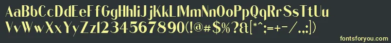 QuentellCFMedium Medium Font – Yellow Fonts on Black Background