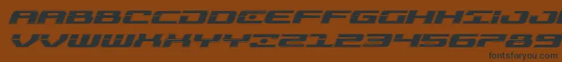 Troopersacadexpandital Font – Black Fonts on Brown Background