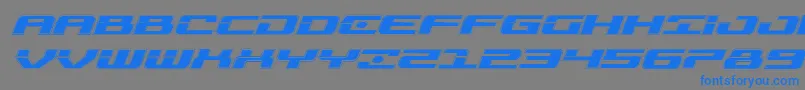 Troopersacadexpandital Font – Blue Fonts on Gray Background