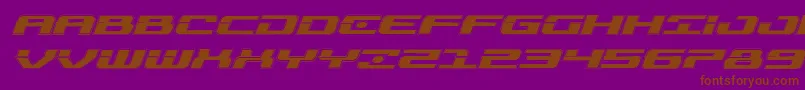 Troopersacadexpandital Font – Brown Fonts on Purple Background