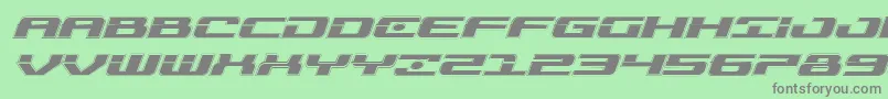 Troopersacadexpandital-Schriftart – Graue Schriften auf grünem Hintergrund