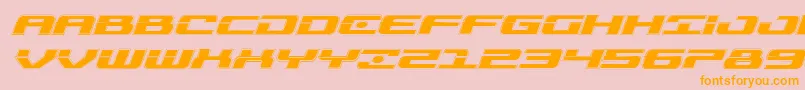 Troopersacadexpandital Font – Orange Fonts on Pink Background