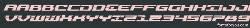 フォントTroopersacadexpandital – 黒い背景にピンクのフォント