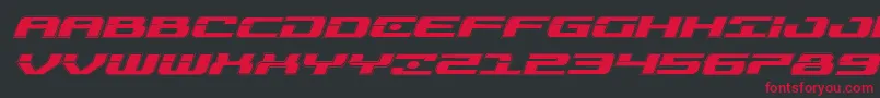 Troopersacadexpandital Font – Red Fonts on Black Background