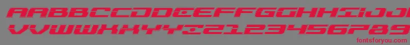Troopersacadexpandital Font – Red Fonts on Gray Background