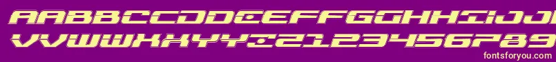 Troopersacadexpandital Font – Yellow Fonts on Purple Background