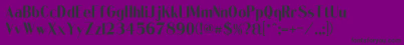 QuentellCFSemiBold Regular Font – Black Fonts on Purple Background