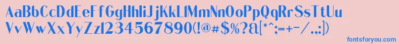 QuentellCFSemiBold Regular Font – Blue Fonts on Pink Background