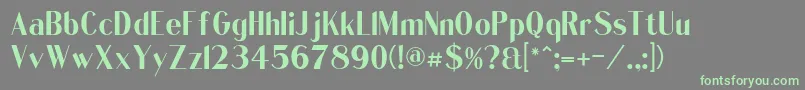 QuentellCFSemiBold Regular Font – Green Fonts on Gray Background