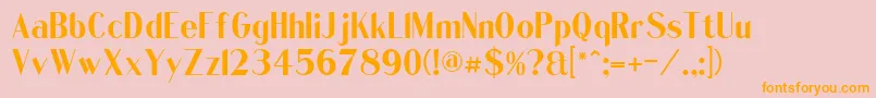 QuentellCFSemiBold Regular Font – Orange Fonts on Pink Background
