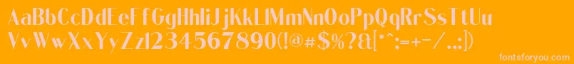 QuentellCFSemiBold Regular Font – Pink Fonts on Orange Background