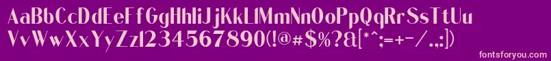QuentellCFSemiBold Regular Font – Pink Fonts on Purple Background
